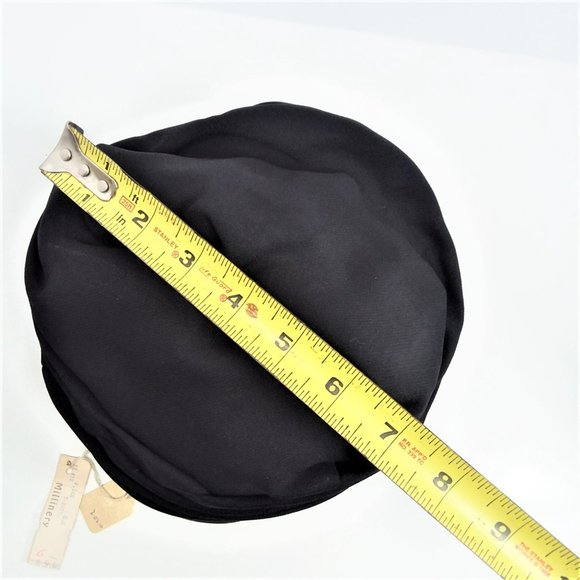 Vintage Hat Women's Union Made Hudsons 1940's Church Layered Black Collectable - Picture 8 of 10